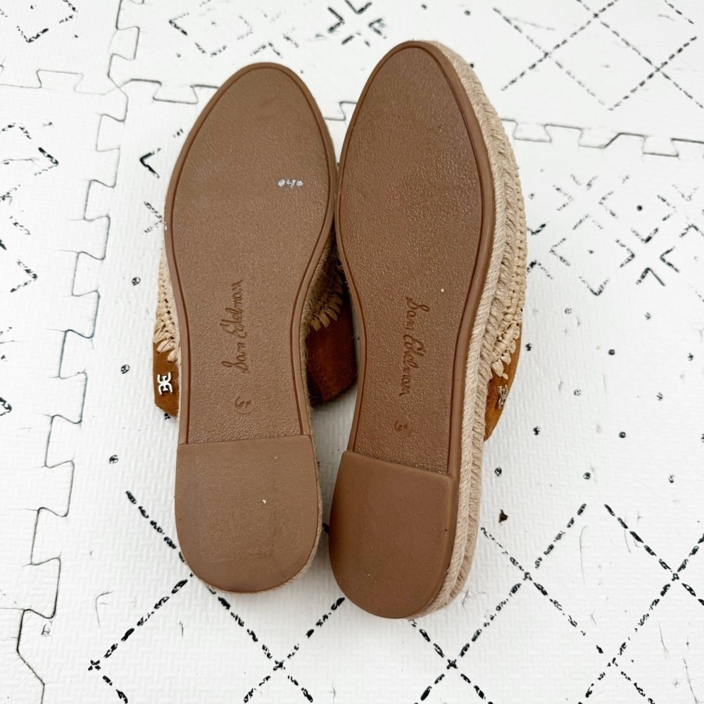 Sam Edelman- NEW Brown Suede Platform Espadrille Mules - 6.5 - Picture 4 of 5